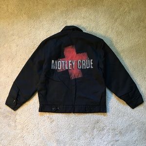 Motley Crue Rock Band Tour Merch Quilted Dickies Black Jacket Mens Medium M NWOT